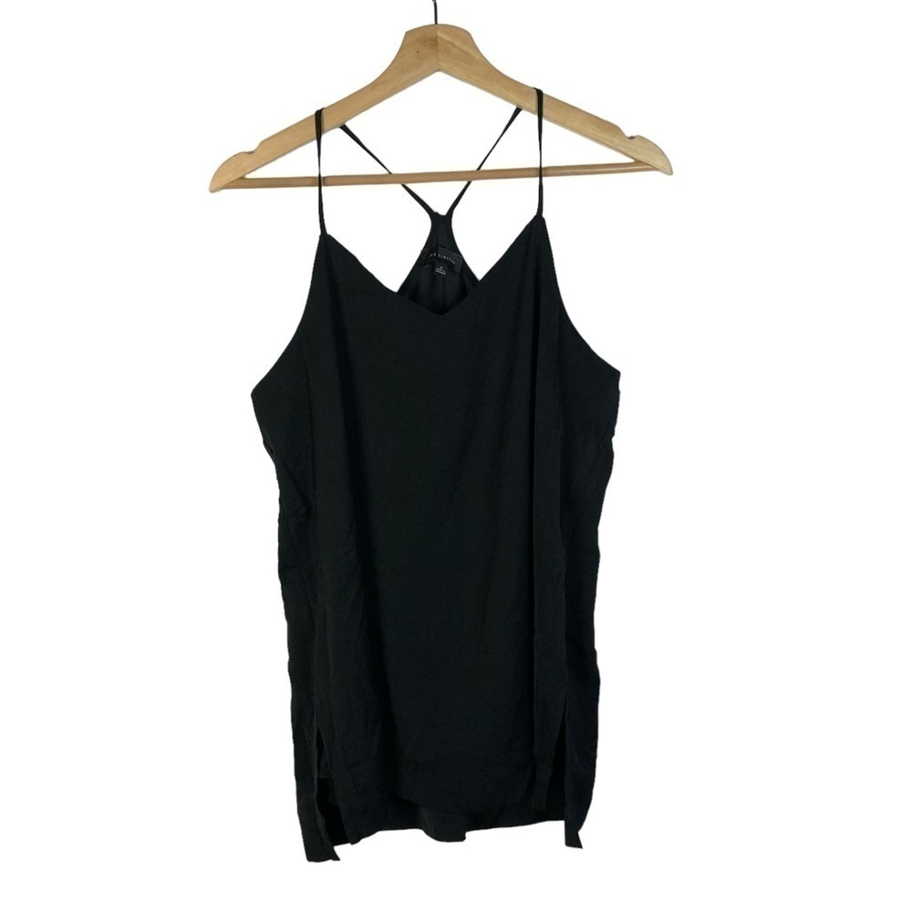 The Limited Black Split Hem Racerback Tank Top M